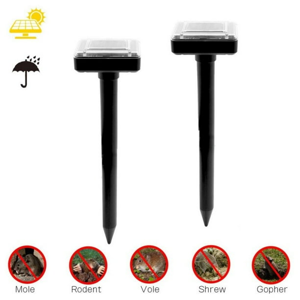 Solar Powered Rodent Repeller Ultrasonic Mouse Yard Waterproof Garden Tool Set
